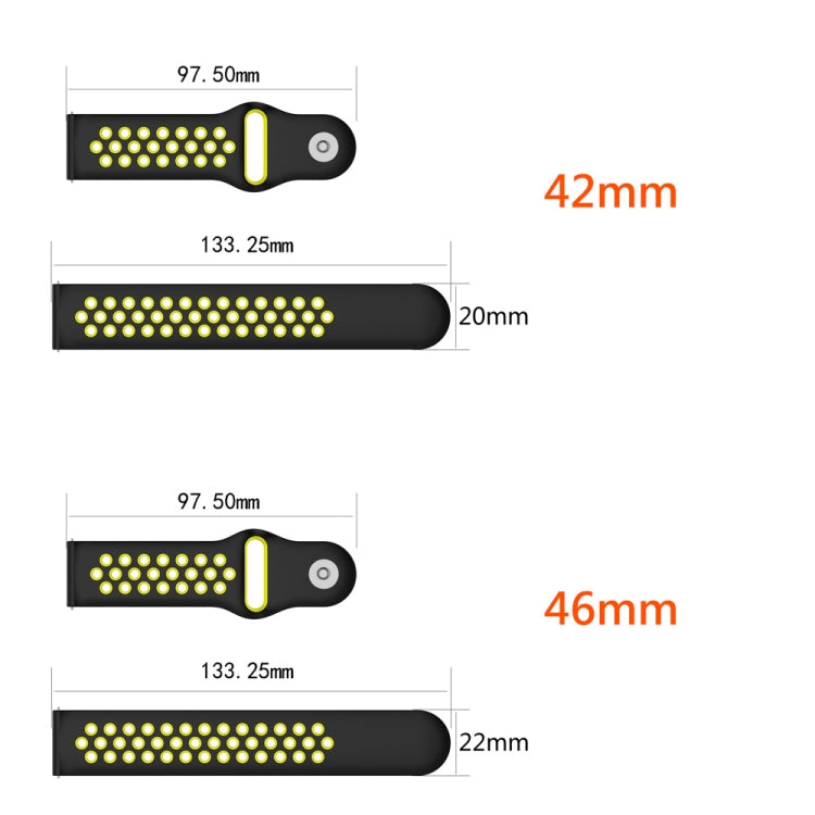 Pulseira de Relógio de Duas Cores para Galaxy Watch 46mm, Para Galaxy Watch 46mm