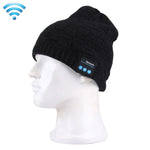 Square Textured Knitted Bluetooth Headset Warm Winter Hat with Mic for Boy & Girl & Adults