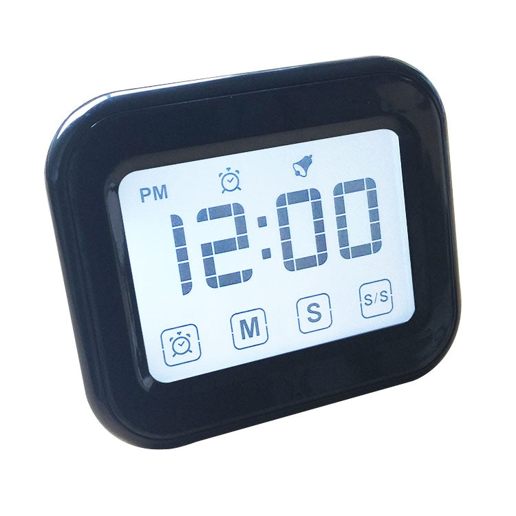 Temporizador de Cozinha com Relógio Digital, Ecrã LCD Grande com Toque, com Luz Noturna para Cozinhar e Cozer