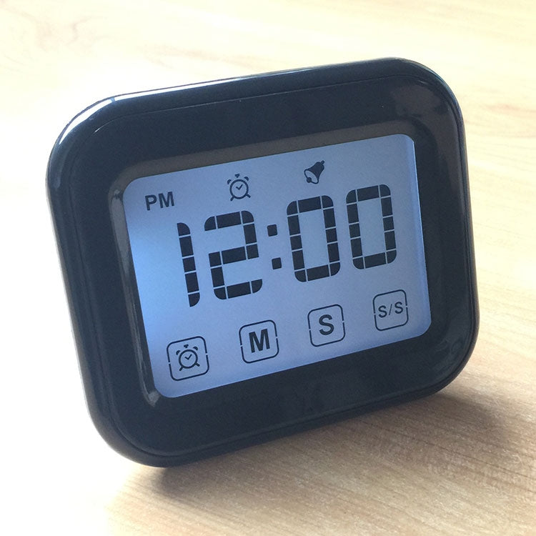 Temporizador de Cozinha com Relógio Digital, Ecrã LCD Grande com Toque, com Luz Noturna para Cozinhar e Cozer