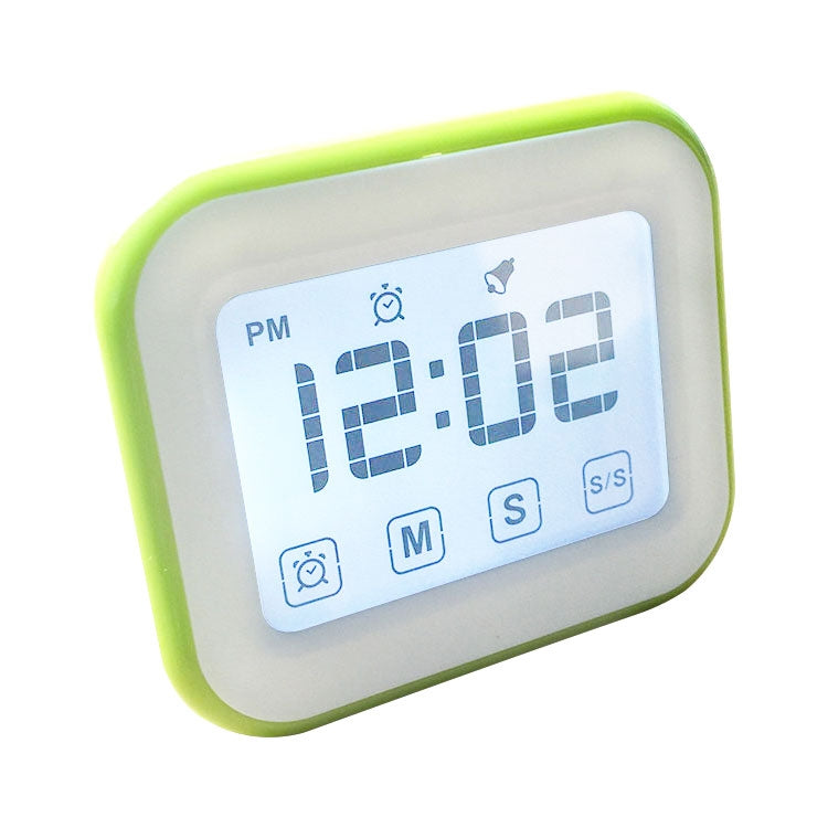 Temporizador de Cozinha com Relógio Digital, Ecrã LCD Grande com Toque, com Luz Noturna para Cozinhar e Cozer