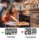 Temporizador de cozinha digital eletrónico com alarme, suporte magnético e ecrã LCD para cozinha, pastelaria, desporto, jogos, escritório, HX103-2, 118