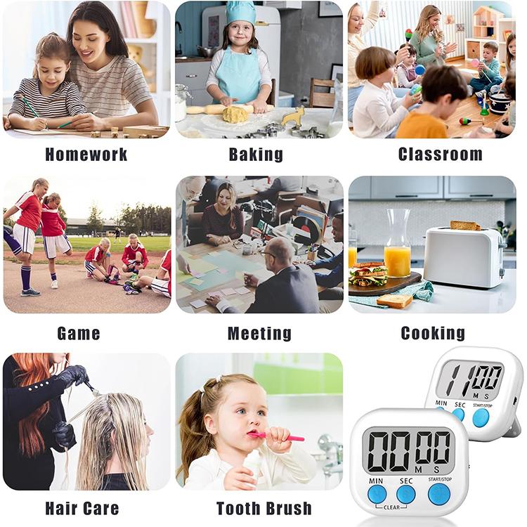 Temporizador de cozinha digital eletrónico com alarme, suporte magnético e ecrã LCD para cozinha, pastelaria, desporto, jogos, escritório, HX103-2, 118