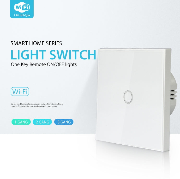 Interruptor de Controlo Inteligente de Luz WiFi Sem Fios NEO NAS-SC01W UE 1 Gangue, 1 Gangue