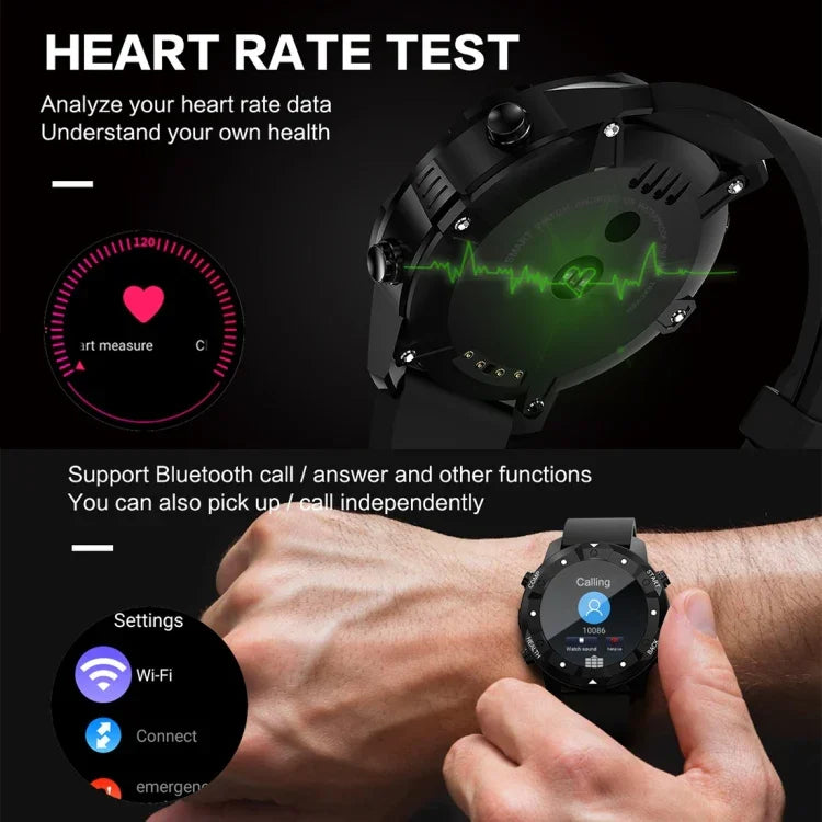 Smartwatch S3 com Ecrã OLED de 1,39 polegadas, Bluetooth, Resistente à Água IP67, Suporta Bússola / Monitor de Frequência Cardíaca / Cartão SIM / Navegação GPS, Compatível com Telemóveis Android e iOS