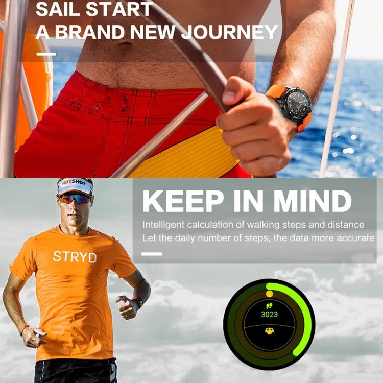 Smartwatch S3 com Ecrã OLED de 1,39 polegadas, Bluetooth, Resistente à Água IP67, Suporta Bússola / Monitor de Frequência Cardíaca / Cartão SIM / Navegação GPS, Compatível com Telemóveis Android e iOS