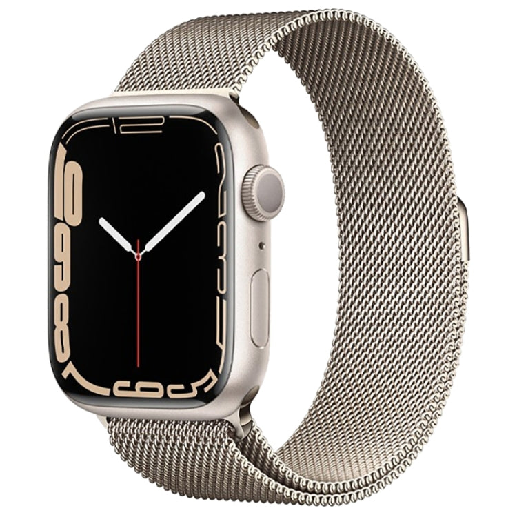 Pulseira de Relógio em Aço Inoxidável Magnética Milanese Loop para Apple Watch Series 10 42mm / 9&8&7 41mm / SE 3&SE 2&6&SE&5&4 40mm / 3&2&1 38mm, Para Apple Watch Series 8&7 41mm / SE 2&6&SE&5&4 40mm / 3&2&1 38mm