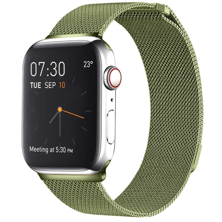 Pulseira de Relógio em Aço Inoxidável Magnética Milanese Loop para Apple Watch Series 10 42mm / 9&8&7 41mm / SE 3&SE 2&6&SE&5&4 40mm / 3&2&1 38mm, Para Apple Watch Series 8&7 41mm / SE 2&6&SE&5&4 40mm / 3&2&1 38mm
