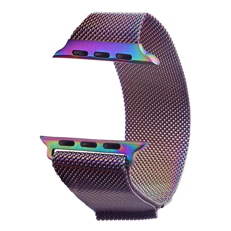 Pulseira de Relógio em Aço Inoxidável Magnética Milanese Loop para Apple Watch Series 10 42mm / 9&8&7 41mm / SE 3&SE 2&6&SE&5&4 40mm / 3&2&1 38mm, Para Apple Watch Series 8&7 41mm / SE 2&6&SE&5&4 40mm / 3&2&1 38mm