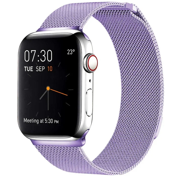 Pulseira de Relógio em Aço Inoxidável Magnética Milanese Loop para Apple Watch Series 10 42mm / 9&8&7 41mm / SE 3&SE 2&6&SE&5&4 40mm / 3&2&1 38mm, Para Apple Watch Series 8&7 41mm / SE 2&6&SE&5&4 40mm / 3&2&1 38mm