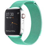 Pulseira de Relógio em Aço Inoxidável Magnética Milanese Loop para Apple Watch Series 10 42mm / 9&8&7 41mm / SE 3&SE 2&6&SE&5&4 40mm / 3&2&1 38mm, Para Apple Watch Series 8&7 41mm / SE 2&6&SE&5&4 40mm / 3&2&1 38mm