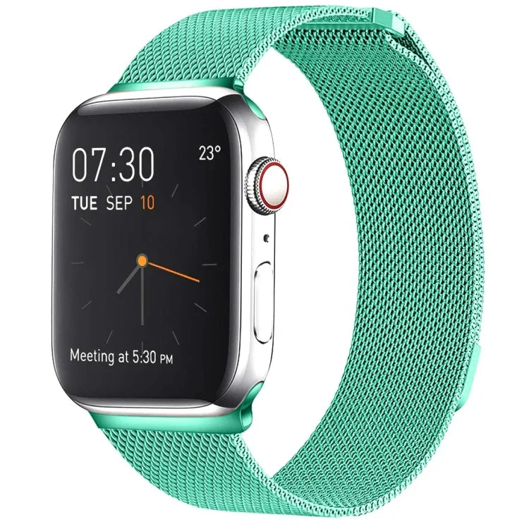 Pulseira de Relógio em Aço Inoxidável Magnética Milanese Loop para Apple Watch Series 10 42mm / 9&8&7 41mm / SE 3&SE 2&6&SE&5&4 40mm / 3&2&1 38mm, Para Apple Watch Series 8&7 41mm / SE 2&6&SE&5&4 40mm / 3&2&1 38mm