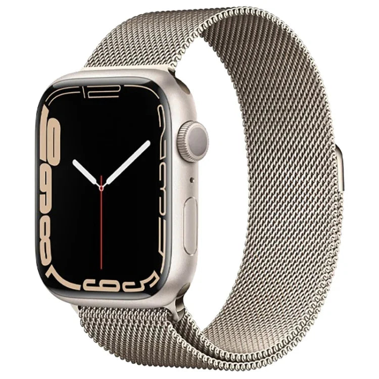 Pulseira de Relógio em Aço Inoxidável Magnética Milanese Loop para Apple Watch Series 10 42mm / 9&8&7 41mm / SE 3&SE 2&6&SE&5&4 40mm / 3&2&1 38mm, Para Apple Watch Series 8&7 41mm / SE 2&6&SE&5&4 40mm / 3&2&1 38mm
