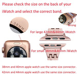 Pulseira de Relógio em Aço Inoxidável com Diamantes Coloridos para Apple Watch Series 10 42mm / 9&8&7 41mm / SE 3&SE 2&6&SE&5&4 40mm / 3&2&1 38mm