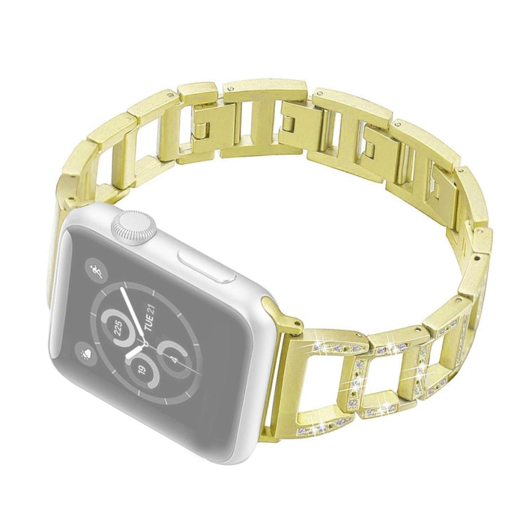 Pulseira de Relógio em Aço Inoxidável com Diamantes Coloridos para Apple Watch Series 10 42mm / 9&8&7 41mm / SE 3&SE 2&6&SE&5&4 40mm / 3&2&1 38mm