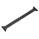 Bracelete colorida de aço inoxidável com diamantes para Apple Watch Series 7 41mm / 6 & SE & 5 & 4 40mm / 3 & 2 & 1 38mm
