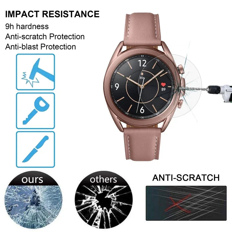 Protetor de Ecrã de Filme de Vidro Temperado 0.26mm 2.5D 9H para Samsung Galaxy Watch3 45mm, Para Samsung Galaxy Watch3 45mm