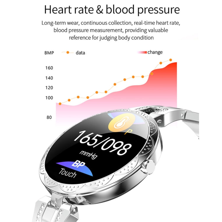Pulseira Inteligente Feminina de Moda AK15, Ecrã LCD a Cores de 1,08 polegadas, IP67 à Prova de Água, Suporta Monitorização da Frequência Cardíaca / Monitorização do Sono / Fotografia Remota