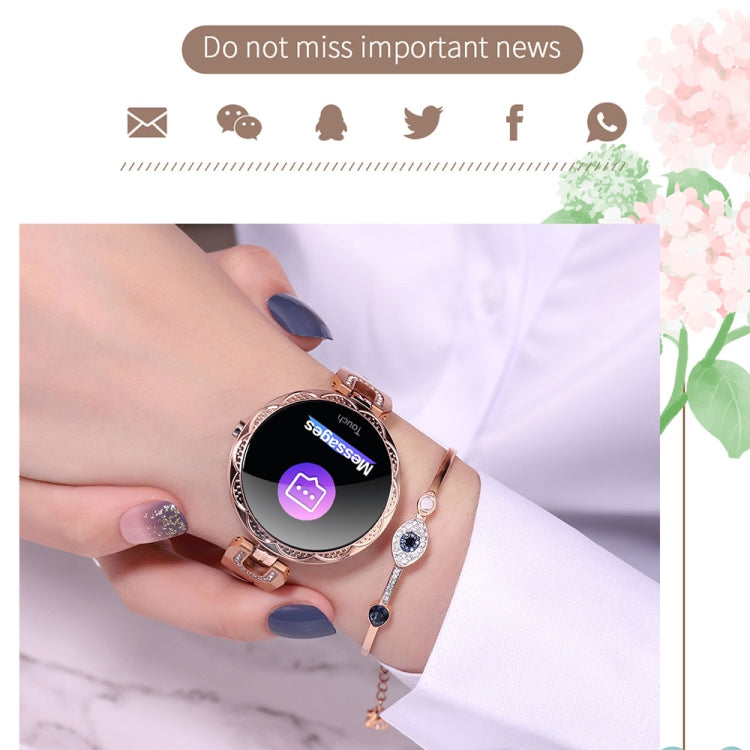 Pulseira Inteligente Feminina de Moda AK15, Ecrã LCD a Cores de 1,08 polegadas, IP67 à Prova de Água, Suporta Monitorização da Frequência Cardíaca / Monitorização do Sono / Fotografia Remota