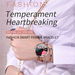 Pulseira Inteligente Feminina de Moda AK15, Ecrã LCD a Cores de 1,08 polegadas, IP67 à Prova de Água, Suporta Monitorização da Frequência Cardíaca / Monitorização do Sono / Fotografia Remota