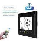 Termostato digital LCD para aquecimento eletrónico com sensor e visor de tempo BHT-002GBLW 16A, controlo WiFi, BHT-002GBLW 16A (Preto) tipo aquecimento eletrónico, BHT-002GBLW 16A (Branco) tipo aquecimento eletrónico