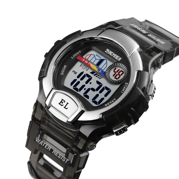 Relógio Digital Transparente Feminino SKMEI 1450, 50m à Prova de Água, Relógio Desportivo com Luz LED