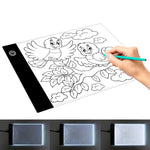 Prancha de Cópia USB Acrílica A5 com LED 2.2W 5V, Três Níveis de Brilho Regulável, Para Desenho e Esboço de Anime