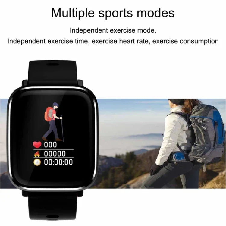 Q58S Smartwatch impermeável IP67 com ecrã tátil TFT de 1,3 polegadas, Suporta lembrete de chamadas / Monitorização da frequência cardíaca / Monitorização da pressão arterial / Monitorização do sono