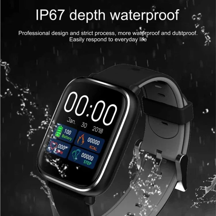 Q58S Smartwatch impermeável IP67 com ecrã tátil TFT de 1,3 polegadas, Suporta lembrete de chamadas / Monitorização da frequência cardíaca / Monitorização da pressão arterial / Monitorização do sono
