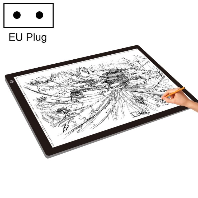Quadros de Cópia Acrílicos A2 com LED de 23W 12V e Três Níveis de Brilho Regulável, Desenho de Esboço Anime, Ficha UE, Ficha UE
