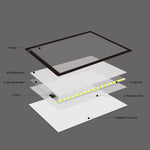 Quadros de Cópia Acrílicos A2 com LED de 23W 12V e Três Níveis de Brilho Regulável, Desenho de Esboço Anime, Ficha UE, Ficha UE