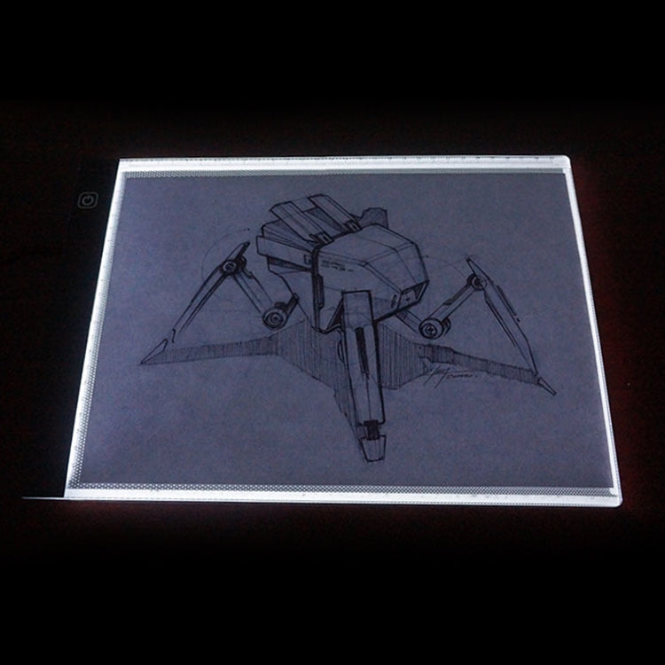 3,5W 5V LED USB Três Níveis de Brilho Regulável Placas de Cópia em Acrílico A4 para Escala Anime Sketch Desenho Sketchpad com Cabo USB 1,5m e Adaptador de Energia, Placas de Cópia com Cabo USB 1,5m e Adaptador de Energia