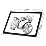 A3 8W 5V LED USB Três Níveis de Brilho Regulável Placas de Cópia em Acrílico para Escala Anime Sketch Desenho Sketchpad com Cabo USB, Três Níveis de Brilho Regulável com Cabo USB e Adaptador de Energia