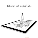 A3 8W 5V LED USB Três Níveis de Brilho Regulável Placas de Cópia em Acrílico para Escala Anime Sketch Desenho Sketchpad com Cabo USB, Três Níveis de Brilho Regulável com Cabo USB e Adaptador de Energia