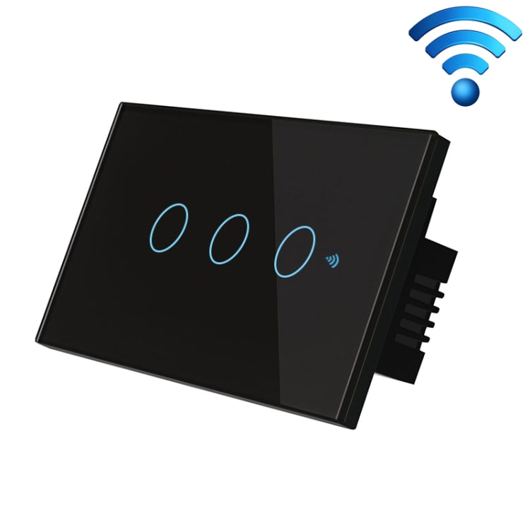 Interruptor Inteligente de Luz Wi-Fi TC120 com Painel de Vidro Tátil, Controlo por Voz, Interruptor de Parede Sem Fios Compatível com Alexa Echo / Google Home