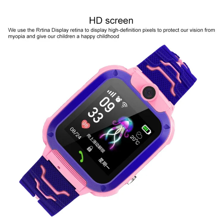 Q120 Smartwatch para crianças com ecrã colorido de 1,44 polegadas impermeável IP67, Suporta posicionamento LBS / Chamadas bidirecionais / Socorro com uma tecla / Monitorização por voz / Aplicação Setracker