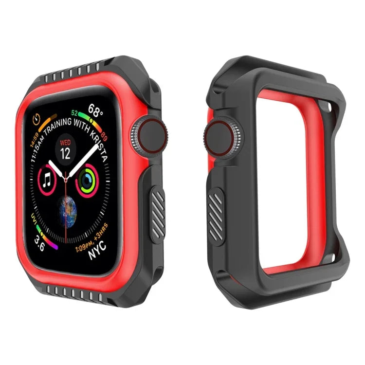 Capa Protetora Antichoque Bicolor para Smartwatch para Apple Watch Series 3 / 2 / 1 38mm, Para Apple Watch Series 3 / 2 / 1 38mm (Preto Amarelo), Para Apple Watch Series 3 / 2 / 1 38mm (Vermelho Preto), Para Apple Watch Series 3 / 2 / 1 38mm (Branco Azul)