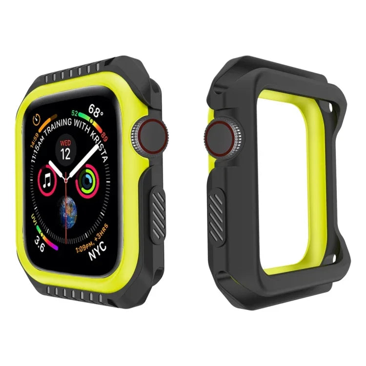 Capa Protetora Antichoque Bicolor para Smartwatch para Apple Watch Series 3 / 2 / 1 38mm, Para Apple Watch Series 3 / 2 / 1 38mm (Preto Amarelo), Para Apple Watch Series 3 / 2 / 1 38mm (Vermelho Preto), Para Apple Watch Series 3 / 2 / 1 38mm (Branco Azul)
