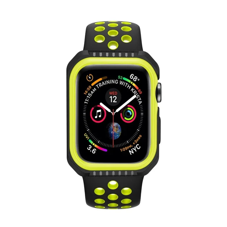 Capa Protetora Antichoque Bicolor para Smartwatch para Apple Watch Series 3 / 2 / 1 38mm, Para Apple Watch Series 3 / 2 / 1 38mm (Preto Amarelo), Para Apple Watch Series 3 / 2 / 1 38mm (Vermelho Preto), Para Apple Watch Series 3 / 2 / 1 38mm (Branco Azul)