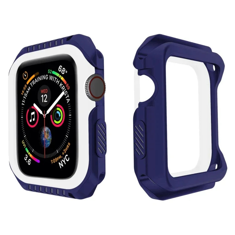 Capa Protetora Antichoque Bicolor para Smartwatch para Apple Watch Series 3 / 2 / 1 38mm, Para Apple Watch Series 3 / 2 / 1 38mm (Preto Amarelo), Para Apple Watch Series 3 / 2 / 1 38mm (Vermelho Preto), Para Apple Watch Series 3 / 2 / 1 38mm (Branco Azul)