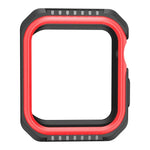 Capa Protetora Antichoque Bicolor para Smartwatch Apple Watch Series 3 / 2 / 1 42mm, para Apple Watch Series 3 / 2 / 1 42mm (Preto Vermelho), para Apple Watch Series 3 / 2 / 1 42mm (Preto Amarelo), para Apple Watch Series 3 / 2 / 1 42mm (Rosa Azul)