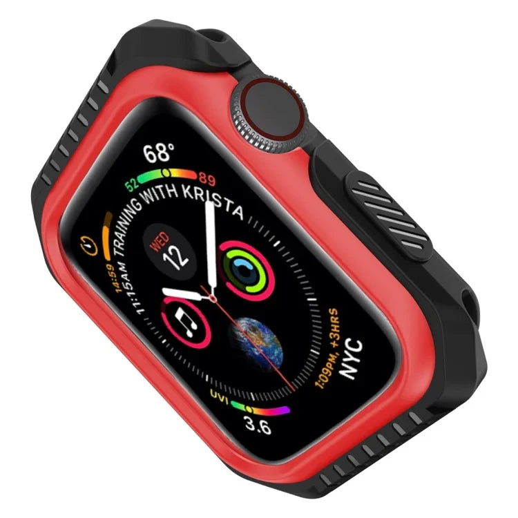 Capa Protetora Antichoque Bicolor para Smartwatch Apple Watch Series 3 / 2 / 1 42mm, para Apple Watch Series 3 / 2 / 1 42mm (Preto Vermelho), para Apple Watch Series 3 / 2 / 1 42mm (Preto Amarelo), para Apple Watch Series 3 / 2 / 1 42mm (Rosa Azul)