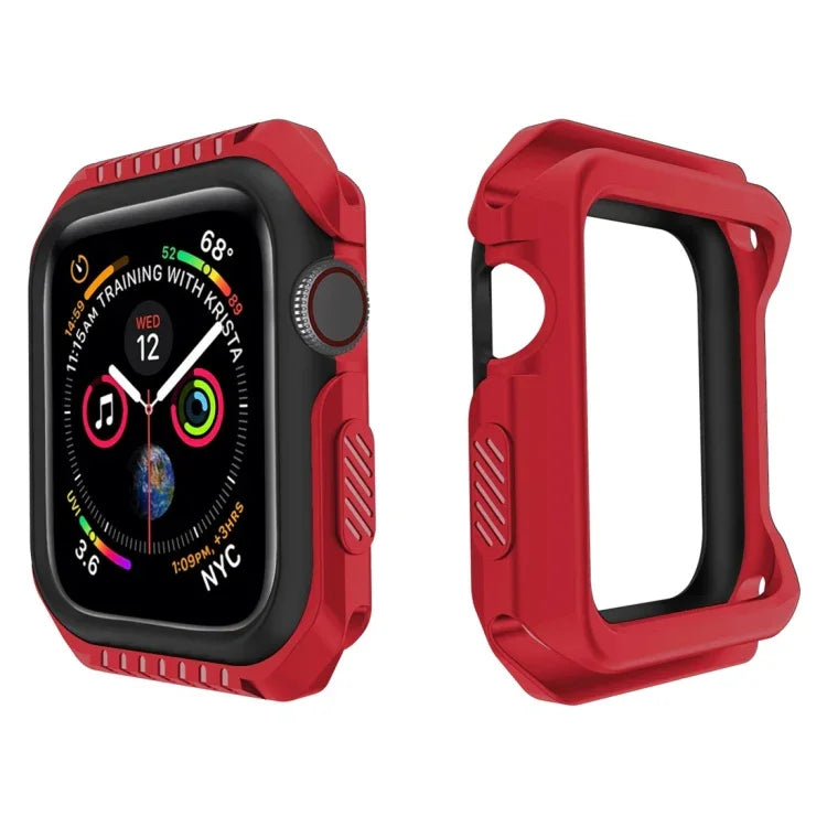Capa Protetora Antichoque Bicolor para Smartwatch Apple Watch Series 3 / 2 / 1 42mm, para Apple Watch Series 3 / 2 / 1 42mm (Preto Vermelho), para Apple Watch Series 3 / 2 / 1 42mm (Preto Amarelo), para Apple Watch Series 3 / 2 / 1 42mm (Rosa Azul)