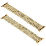 Para Apple Watch Ultra 49mm & Watch Ultra 2 49mm / Série 10 46mm / 9&8&7 45mm / SE 3&SE 2&6&SE&5&4 44mm / 3&2&1 42mm Correia de Relógio em Aço Inoxidável com Nove Contas, Para Apple Watch Série 7 45mm / 6 & SE & 5 & 4 44mm / 3 & 2 & 1 42mm