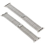 Para Apple Watch Ultra 49mm & Watch Ultra 2 49mm / Série 10 46mm / 9&8&7 45mm / SE 3&SE 2&6&SE&5&4 44mm / 3&2&1 42mm Correia de Relógio em Aço Inoxidável com Nove Contas, Para Apple Watch Série 7 45mm / 6 & SE & 5 & 4 44mm / 3 & 2 & 1 42mm