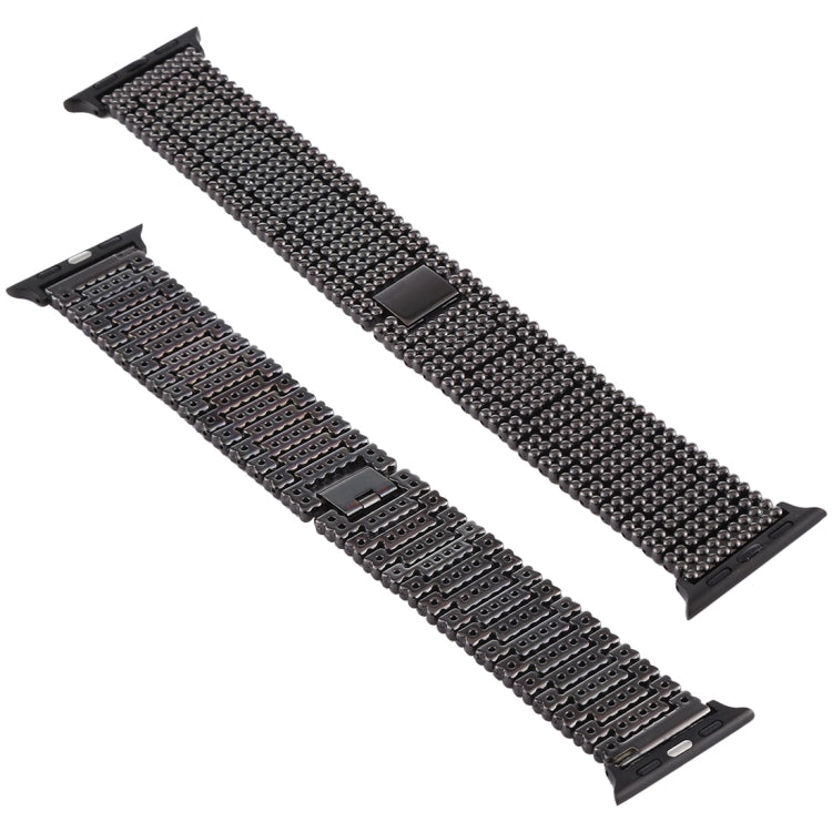Correia de Relógio de Pulso em Aço Inoxidável com Nove Contas para Apple Watch Series 7 41mm / 6 & SE & 5 & 4 40mm / 3 & 2 & 1 38mm, Para Apple Watch Series 7 41mm / 6 & SE & 5 & 4 40mm / 3 & 2 & 1 38mm