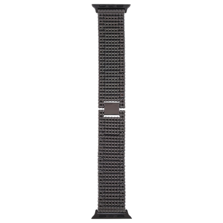 Correia de Relógio de Pulso em Aço Inoxidável com Nove Contas para Apple Watch Series 7 41mm / 6 & SE & 5 & 4 40mm / 3 & 2 & 1 38mm, Para Apple Watch Series 7 41mm / 6 & SE & 5 & 4 40mm / 3 & 2 & 1 38mm