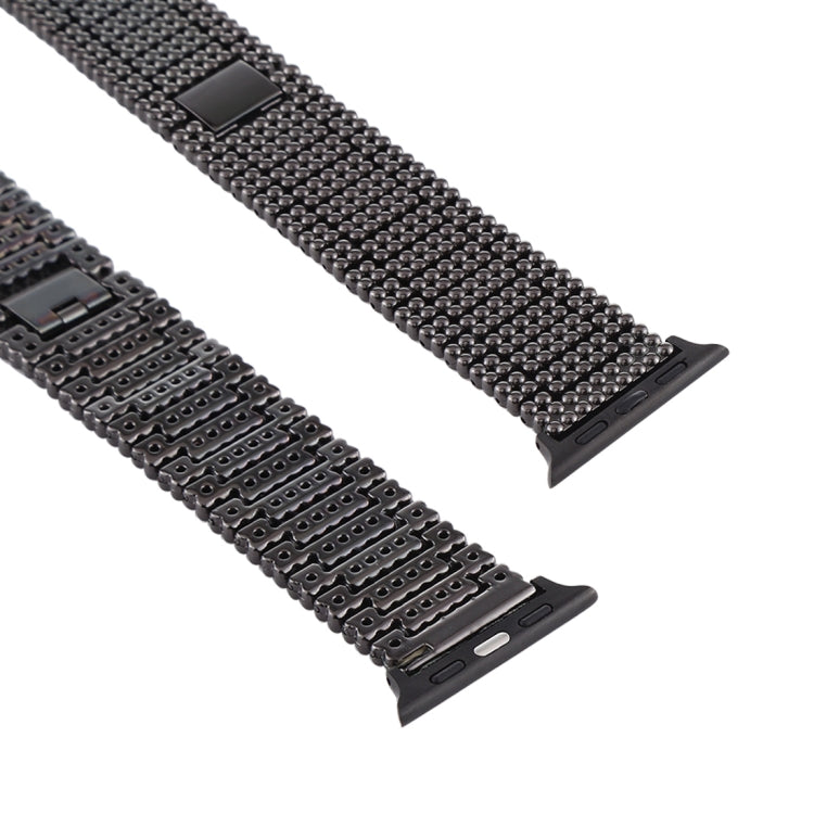 Correia de Relógio de Pulso em Aço Inoxidável com Nove Contas para Apple Watch Series 7 41mm / 6 & SE & 5 & 4 40mm / 3 & 2 & 1 38mm, Para Apple Watch Series 7 41mm / 6 & SE & 5 & 4 40mm / 3 & 2 & 1 38mm