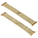 Correia de Relógio de Pulso em Aço Inoxidável com Nove Contas para Apple Watch Series 7 41mm / 6 & SE & 5 & 4 40mm / 3 & 2 & 1 38mm, Para Apple Watch Series 7 41mm / 6 & SE & 5 & 4 40mm / 3 & 2 & 1 38mm