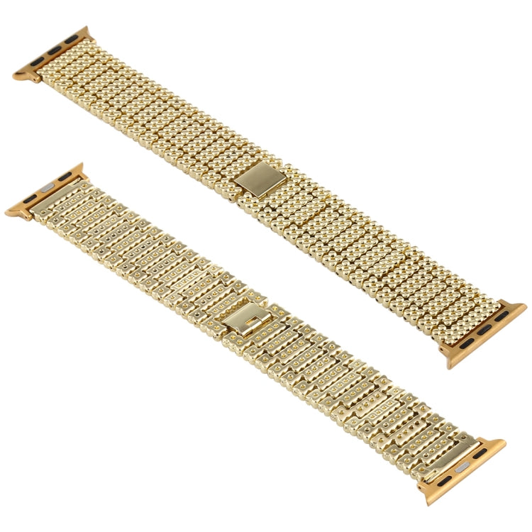 Correia de Relógio de Pulso em Aço Inoxidável com Nove Contas para Apple Watch Series 7 41mm / 6 & SE & 5 & 4 40mm / 3 & 2 & 1 38mm, Para Apple Watch Series 7 41mm / 6 & SE & 5 & 4 40mm / 3 & 2 & 1 38mm